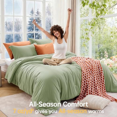 MUXHOMO Full Comforter Set, 3-Piece All-Season Bedding - Image 4