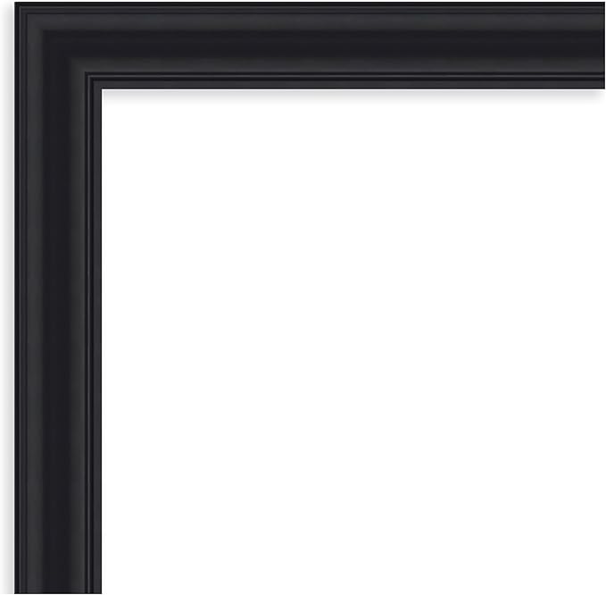Amanti Art Black Bathroom Mirror for Over Sink, 28x40 Dalat Black Rectangle Vanity Mirror, Large Traditional Frame, Hangs Horizonally and Vertically, Bathroom Wall Decor, Beveled Edge