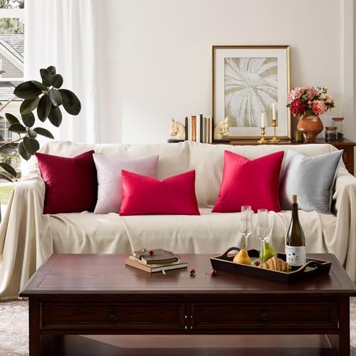 GIGIZAZA Red Pillow Covers 12x20 Decorative Pillows Pack of 2 - Image 6