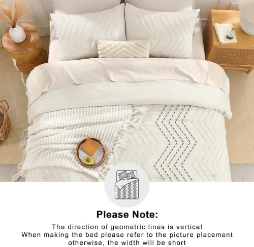 Andency Ivory Oversized Super King Comforter Set 120x120 Extra Large - Image 5