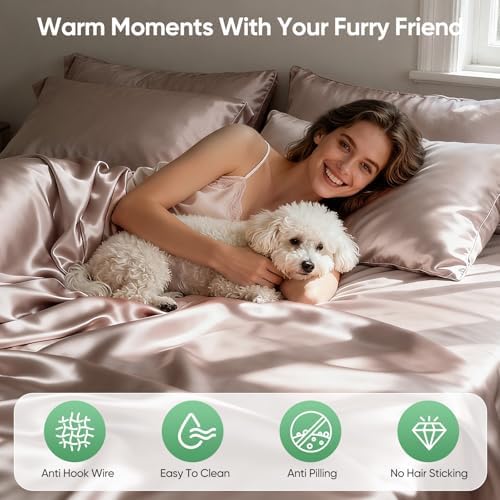 100% Bamboo Viscose & Lyocell Tencel Sheets Set King Size，Cooling & Silky Soft - Image 6