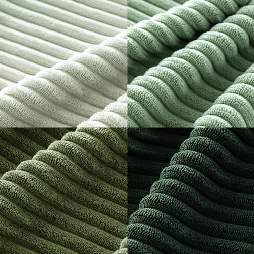 MIULEE Soft Corduroy Decorative Throw Pillow Covers Forest Green 20x20 - Image 6