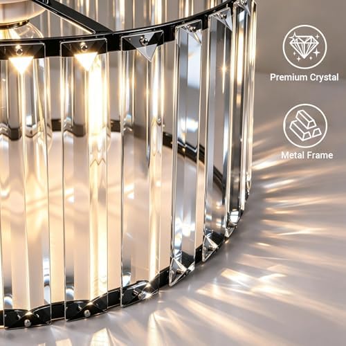 Crystal Ceiling Light Fixture, Modern Semi Flush Mount Ceiling Light, Crystal - Image 5