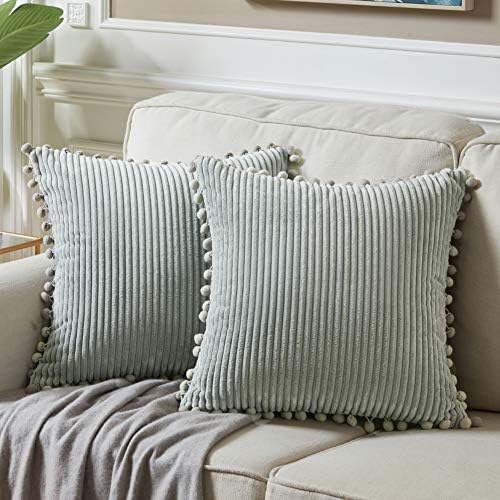 Fancy Homi Pack of 2 Farmhouse Decorative Throw Pillow Covers by Fancy+Homi