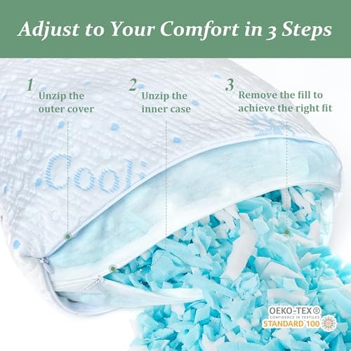 Cooling Body Pillow Shredded Memory Foam - Image 3