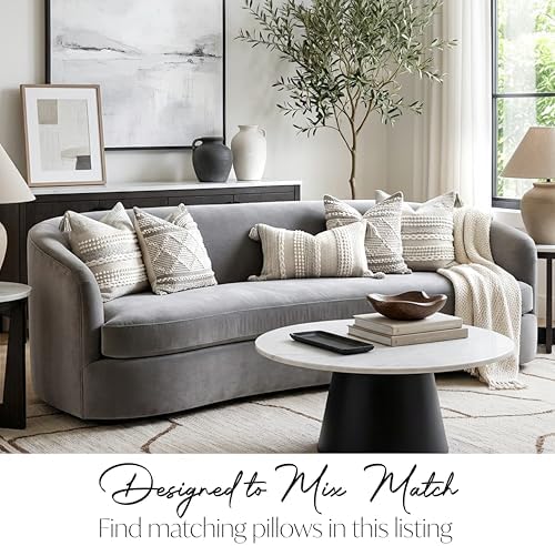 BlissBlush Gray Decorative Lumbar Pillow Cover 14x24, Boho Accent Throw Pillow - Image 7