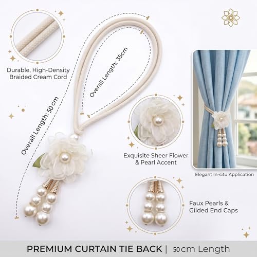 Adjustable Curtain Tiebacks， 4pcs Hand-Woven Rope - Image 6