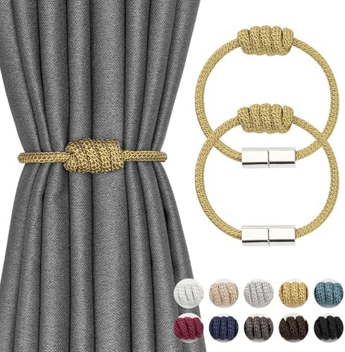 NICEEC 2 Pack Mini Magnetic Curtain Tiebacks Modern Simple Style Drape Tie by NICEEC