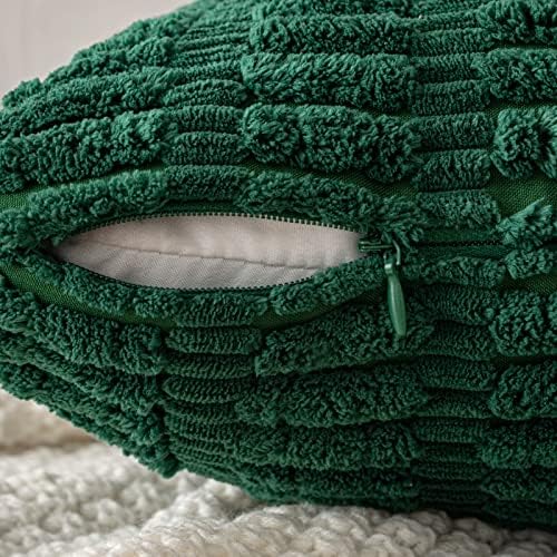 MIULEE Christmas Corduroy Decorative Pillow Covers 20x20 Dark Green - Image 5