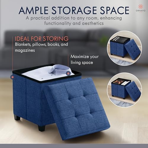 Ornavo Home Square Cube Storage Ottoman - Image 6