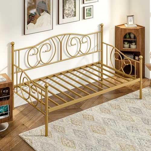 VECELO Twin Daybed Frame with Metal Slats, Modern Platform Bed Sofa - Image 6
