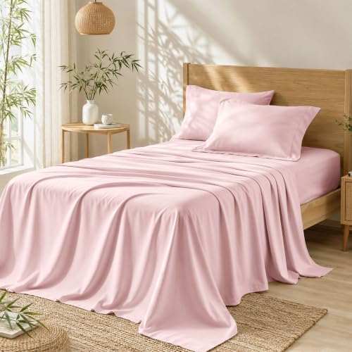 4 Piece Twin Sheets Set, Rayon Derived from Bamboo by akkialla