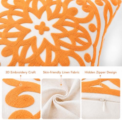 Alysheer Boho Embroidered Throw Pillow Cover 18"x 18" - Image 6