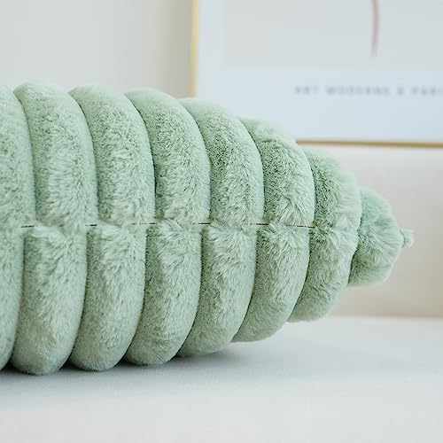 JOJUSIS Pack of 2 Faux Fur Plush Decorative Throw Pillow Covers Couch Cushion - Image 5