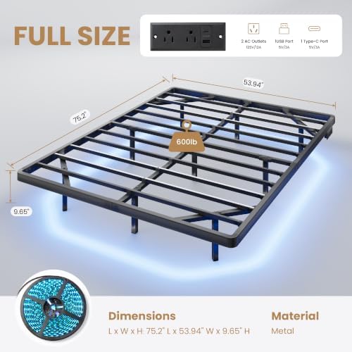 SHA CERLIN Full Size Floating Bed Frame - Image 2