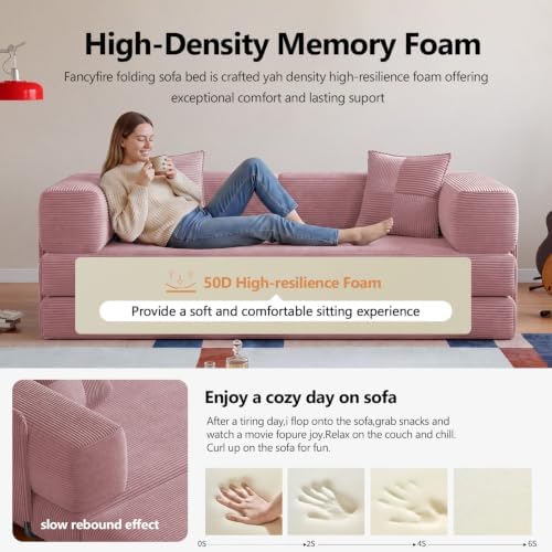 78.8" Boneless Couch for Living Room, Futon Sleeper Sofa Bed - Image 4