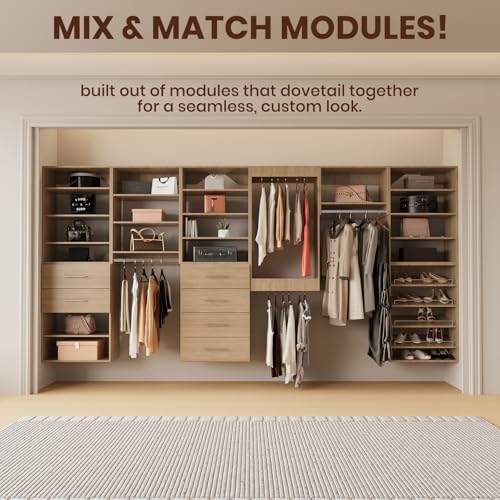 ROOMTEC 19.5" 4 Drawer Short Tower Closet Unit, Modular Closet System - Image 4