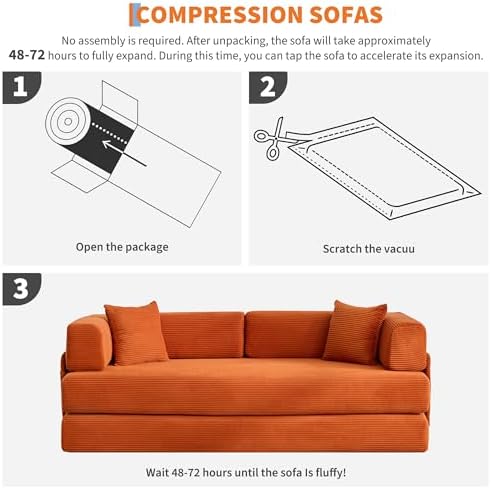 5-in-1 Convertible Sleeper Sofa Bed - Image 4