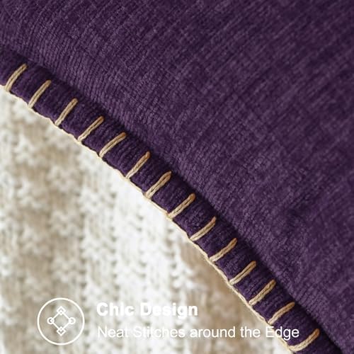 CaliTime Decorative Couch Throw Pillow Covers 18 X 18 Inches Plum Purple - Image 3