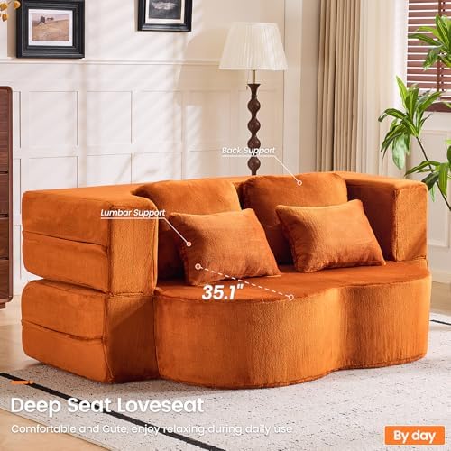 78” Convertible Sofa Bed, Full Size Sleeper Couch - Image 4