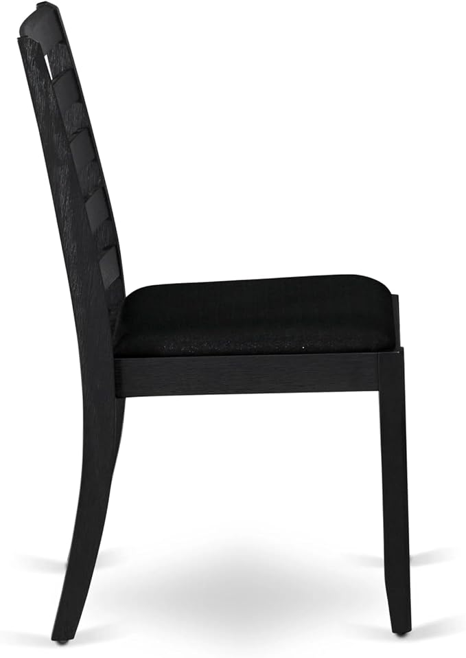 X12X1-006-24 - 13-piece Modern Dining Room Table Set a Rectangular Dining Table and 12 Black Polyester Fabric Stackable Chair, 39x120 Inch, Wire Brushed Black