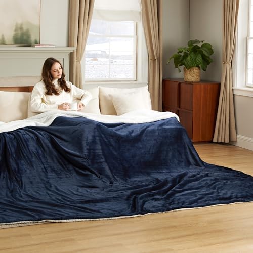 Bedsure GentleSoft Sherpa Fleece Cal King Blankets - Image 4