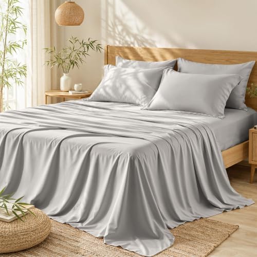 6 Piece Full Size Sheets Set, Rayon Derived from Bamboo - Image 2