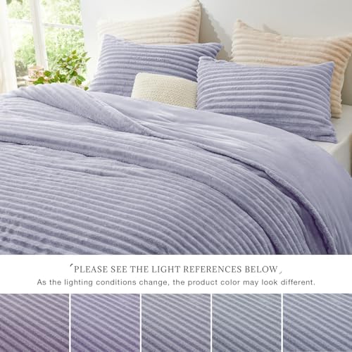 EXQ Home Fluffy Comforter Set King Size, 3 Pieces Bed Set - Image 6