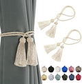 BEL AVENIR 2 Pack Handmade Rope Tassel Curtain Tiebacks by BELAVENIR