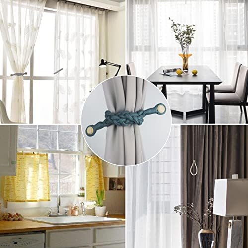 Magnetic Soft Curtain Tiebacks Rope Cotton Window Curtain Holdbacks Porlau - Image 6