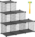 Wire Cube Storage Organizer, 6-Cube Metal Storage Shelves Bookshelf, Stackable by Worththetrustofeverycusto