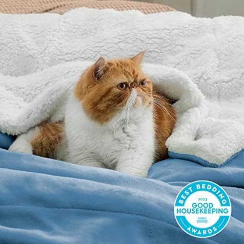 Bedsure GentleSoft Sherpa Fleece Blankets King Size - Image 2