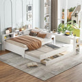 Full Corner Bed Frame with Desk, Storage Drawers and Trundle by Bellemave