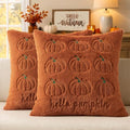 MIULEE Fall Pumpkin Pillow Covers 20x20 Rust Fall Decor by MIULEE