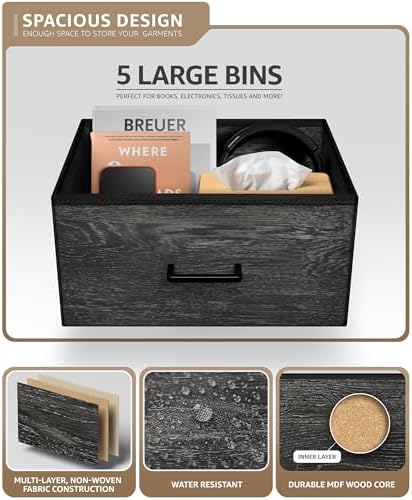 Sorbus Nightstand, 5-Drawer Tall Chest - Image 5