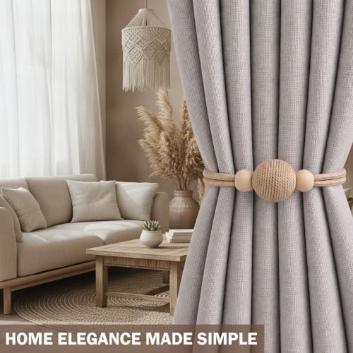 2 Pack Magnetic Curtain Tiebacks, Minimalist Curtain Holdbacks - Image 2