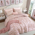 Cheetah Print Comforter Set King Size, Luxury Leopard Print Bedding by JANZAA