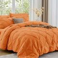 Sasttie Queen Comforter Set, 7-Piece Bed in a Bag, Pintuck Bedding Sets by SASTTIE