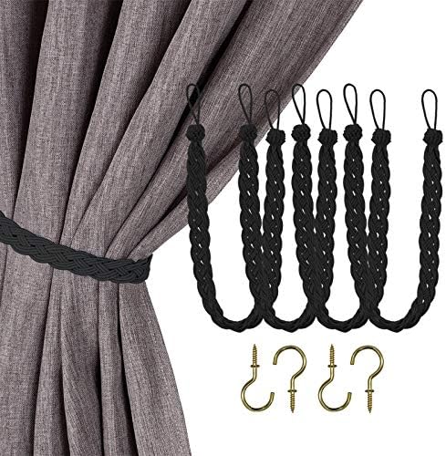 Home Queen Handwoven Rope Curtain Tiebacks by HomeQueen