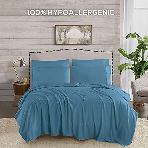 Mueller Luxury 6 PC Full Size Bed Sheets, Super Soft, Deep Pocket up to 16" - Image 5