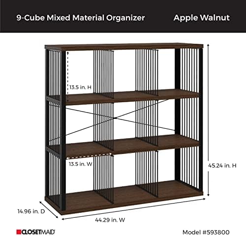 ClosetMaid 9-Cube Storage Organizer Bookshelf, Storage Shelf, Metal Frame - Image 3