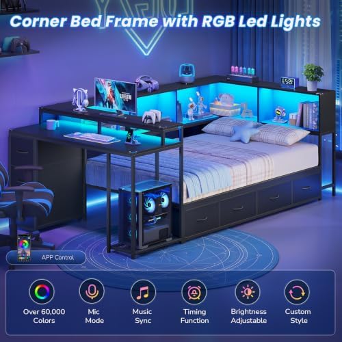 DICTAC Twin Corner Bed Frame - Image 3