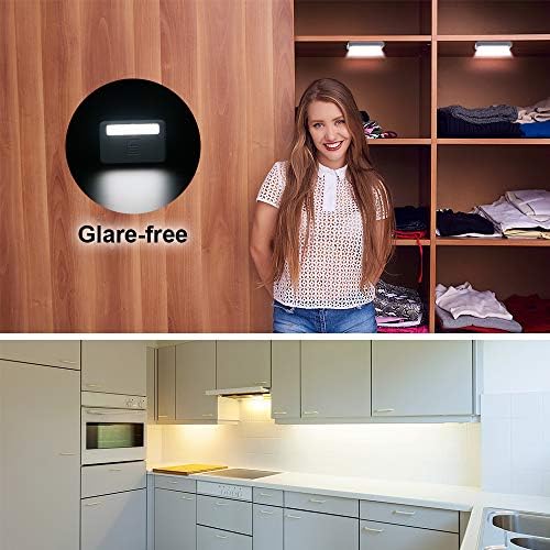 4 Pack Cordless Inside Cabinet Lights Door Activated Sensor LED Puck Light - Image 5