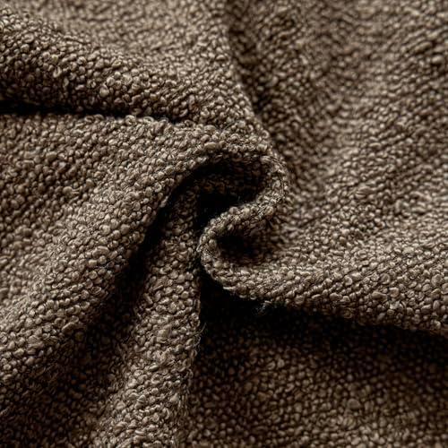 Foindtower Decorative Textured Boucle Throw Pillow Covers 16x16 Light Brown - Image 3