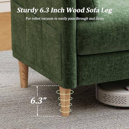Hanherry Loveseat Sofa, 62.6" Small Couch - Image 4