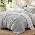 Bedsure Tufted Boho Comforter Set Twin, Bedroom Decor Bedding Set Light Grey by BEDSURE