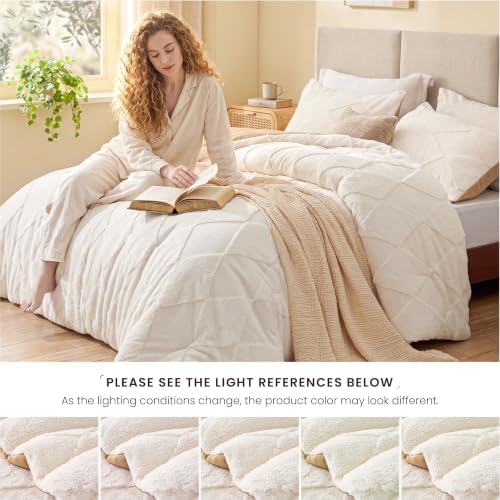 EXQ Home Tufted Diamond Comforter Set Queen, 3 Pieces Bed Set - Image 6