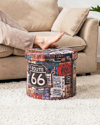 B FSOBEIIALEO Folding Storage Ottoman - Image 2