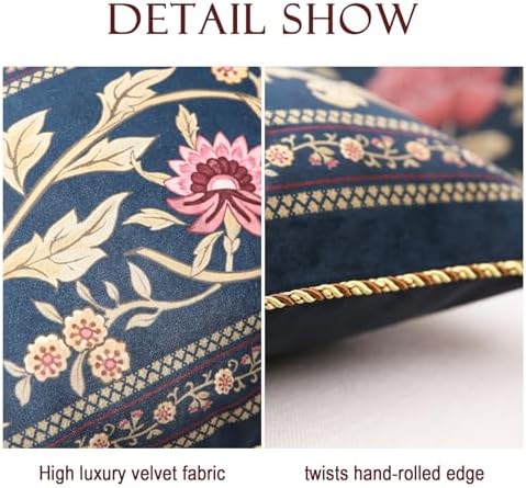 patdrea Designer Velvet Vintage Lumbar Pillow Cover - Image 4