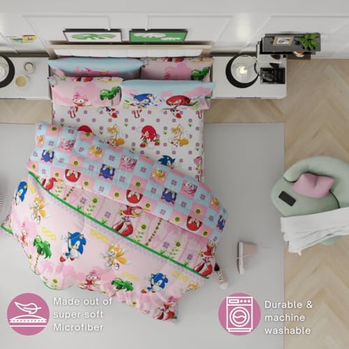 Franco Sonic The Hedgehog Amy Rose Anime Kids Bedding Super Soft Comforter and - Image 5